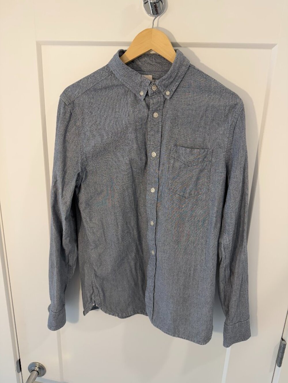 Flint and Tinder Selvedge Architect Shirt - Marled Blue, Slim
